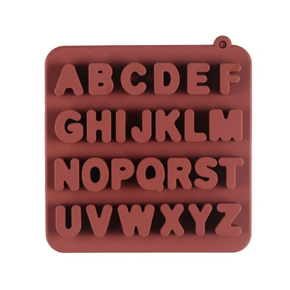 SPOORYYO 26 English Letters Silicone Chocolate and Cake Molds - Food Grade, Oven Safe, Dishwasher Safe - Perfect for Baking and Crafting