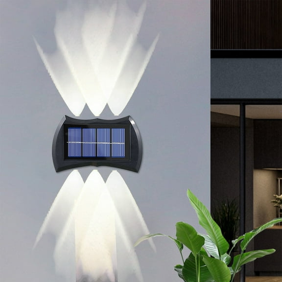 SPOORYYO 2PCS Solar LED Outdoor Lights, Waterproof Landscape Spotlights for Garden, Yard, Walkway - Auto On/Off, White Light, Solar Powered, Wireless