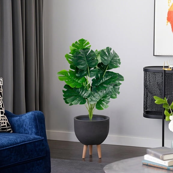 SPOORYYO 30 Inch Artificial Potted Plants, Simulation Greenery for Indoor, Office, Living Room, Desktop, Bonsai Style