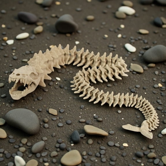 SPOORYYO 3D Printed Plesiosaurus Skeleton Model, Realistic Aquatic Display and Decorative Art Sculpture for Home Office