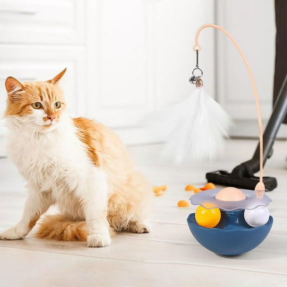 SPOORYYO 4 in 1 Interactive Cat Toys for Indoor Cats, Track Balls with Mint Balls for Oral Care, Exercise Toys for All Breeds, Mental Stimulation Cat Plaything