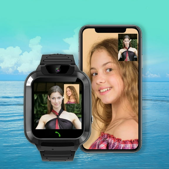 SPOORYYO 4G Kids Smart Watch with HD Touchscreen, Camera, Video Calls, Accurate Positioning, IP67 Waterproof, Multi-functional Features for Children - Black