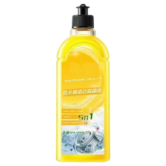 SPOORYYO 500ml Washing Machine Cleaning Liquid - Lemon Scent Drum and Wave Wheel Cleaner with Odor Neutralizing Formula