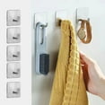 thumbnail image 1 of SPOORYYO Adhesive Towel Hooks, 5Pcs Self-Adhesive Stainless Steel Hooks Bathroom and Kitchen Towel and Robe Hangers, 1 of 6