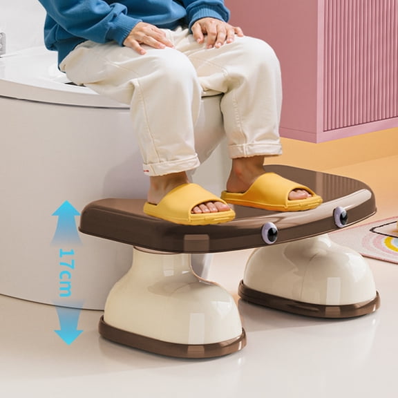 SPOORYYO 6.7 Inch Squatting Toilet Stool for Adult, Bathroom Stool, Anti Slip Toilet Step for Bathroom
