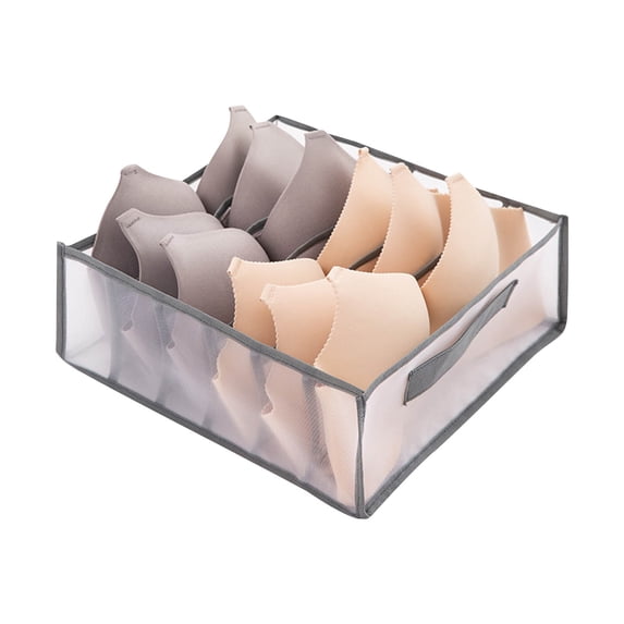 SPOORYYO 6-compartment Underwear Storage Box Additional Drawer Organizer for Socks, Bras, and Panties, Enhanced Closet Sorting