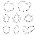 thumbnail image 1 of SPOORYYO 8-Piece Thanksgiving Cookie Molds Set - Stainless Steel Seasonal Cutters for Fall Baking Decorating, 1 of 9