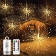 thumbnail image 1 of SPOORYYO 90 LED Waterproof Starburst Hanging Bouquet Lights - Decorative Copper Wire String Lights with Remote Control, 8 Lighting Modes for Indoor/Outdoor Ambiance - Warm White, 1 of 6