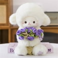 thumbnail image 1 of SPOORYYO Adorable Wool Doll Toy Lamb with Rose Cap & Magnetic Flower – Soft Stuffed Animal Transforms into Flower Hat, Cute Plush Gift for Kids & Adults, 1 of 6