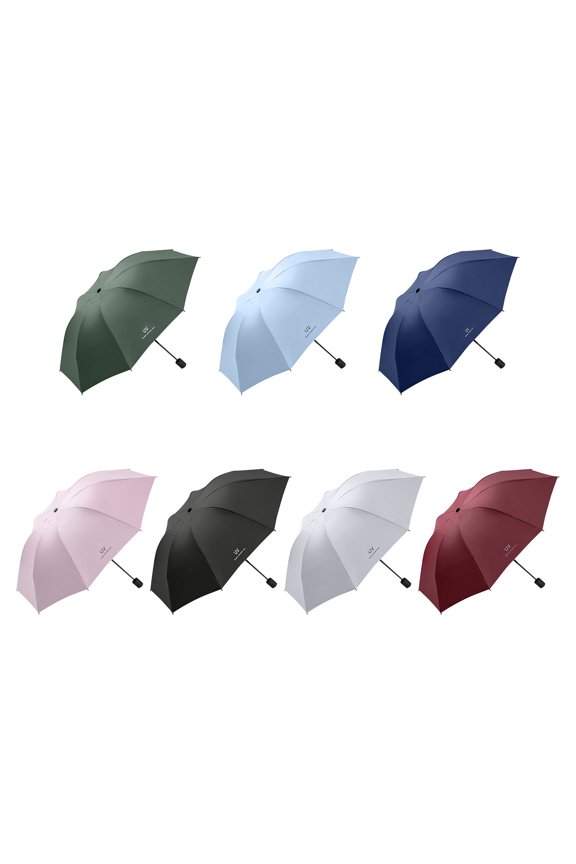 Automatic Three Fold Eight Rib Umbrella with Black Glue for Sun and Rain Protection - Windproof, Durable, and Quick-Drying - Ideal for Travel and Daily Use, Opens/Closes with One Button