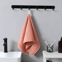 SPOORYYO Bath Towels 74x34cm Embroidered Long Staple Cotton Towel - Soft, Absorbent Face & Bath Towel (White, Brown, Orange, Gray)