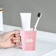 thumbnail image 1 of SPOORYYO Bathroom Mouthwash Cup, Cute Couple Toothbrush Cup, Rain Pattern Handle, Plastic, 1 of 6