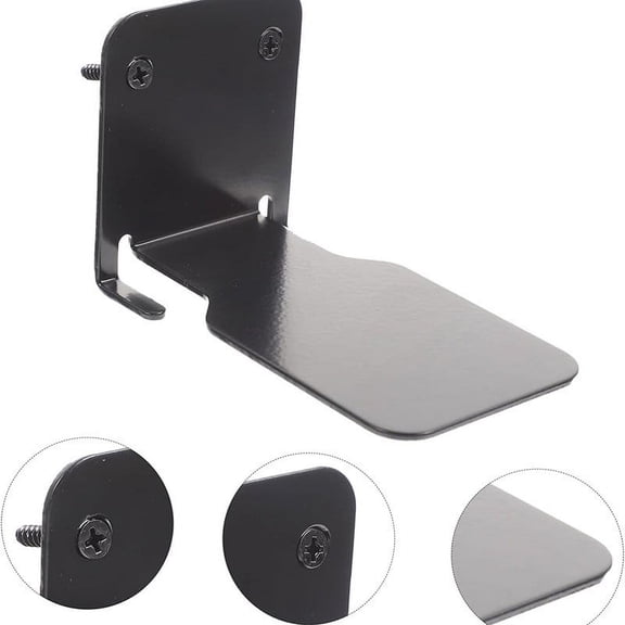 SPOORYYO Black Floating Bookshelf - Invisible Wall-Mounted Metal Shelf for Home and Office Storage