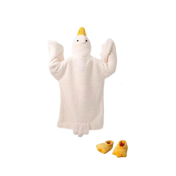 SPOORYYO Blanket Hoodie Onesie, Oversized Wearable Blanket Hoodie With Sleeves And Feet Slippers