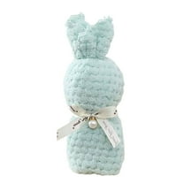 SPOORYYO Bunny Shaped Pineapple Warp Knit Towel - Super Soft, Cute Design, Multi-functional for Bath and Play