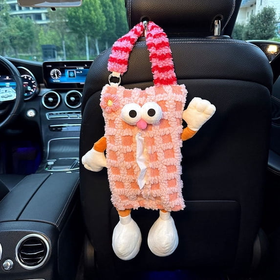 SPOORYYO Car Tissue Box Hanging Bag Cute and Convenient Accessory for Keeping Tissues Handy on the Road