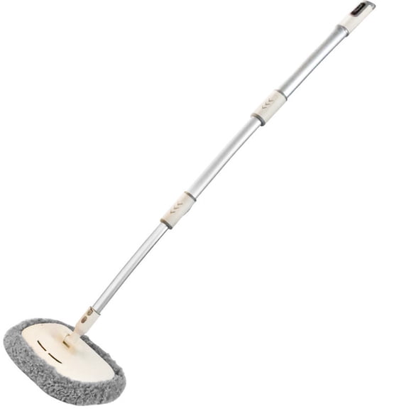 SPOORYYO Car Wash Mop with Curved Pole - Soft Bristle, Telescopic, and 360-Degree Cleansing for Auto Detailing