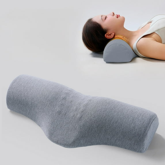 SPOORYYO Cervical Traction Pillow, Ergonomic Memory Foam Neck Support Pillow Designed to Suit Neck Curves for Improved Sleep