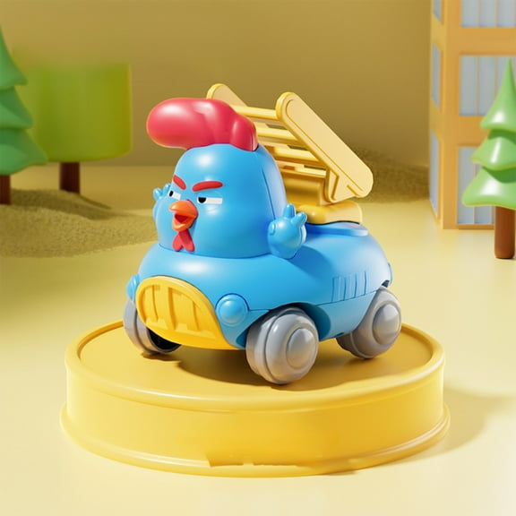 SPOORYYO Chicken Themed Inertia Engineering Vehicle Toy Car with Movable Parts for Simulated Operations