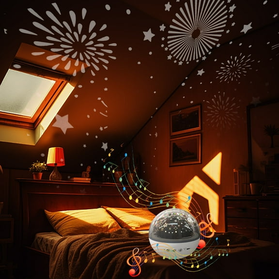 SPOORYYO Children's Sky Light Projector with Colorful LED, 8 Projection Modes, and USB or Battery Power for Bedroom Decoration and Relaxing Ambiance