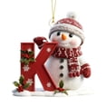 thumbnail image 1 of SPOORYYO Christmas Tree Ornament Hanging Decor, Acrylic Christmas Decoration Pendant with Hanging Rope for Tree, Wreath, Wall and Holiday Display, STYLE K, 1 of 7