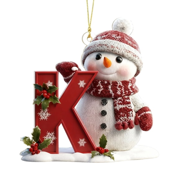 SPOORYYO Christmas Tree Ornament Hanging Decor, Acrylic Christmas Decoration Pendant with Hanging Rope for Tree, Wreath, Wall and Holiday Display, STYLE K