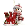thumbnail image 1 of SPOORYYO Christmas Tree Ornament Hanging Decor, Acrylic Christmas Decoration Pendant with Hanging Rope for Tree, Wreath, Wall and Holiday Display, STYLE W, 1 of 7
