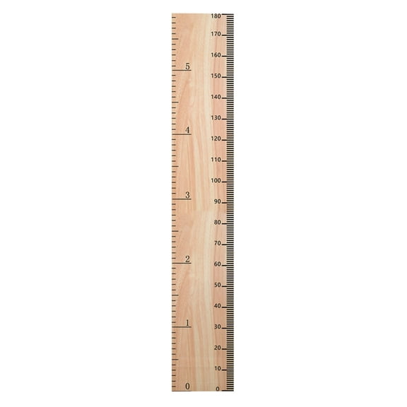 SPOORYYO Classic Wood Grain Baby Growth Chart: 180cm Height Ruler Wall Sticker for Kindergarten and Home