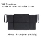 SPOORYYO Clip-On Invisible Wallet with Elastic Belt, Concealed Waist Bag for Easy Carrying of Phones and Cards, No-Belt Design, Black