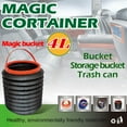 thumbnail image 1 of SPOORYYO Collapsible Bucket with Handle, Lightweight Folding Water Container,Bucket Folding Collapsible Fishing Water Pail Storage Box Trash Container In Car, 1 of 6