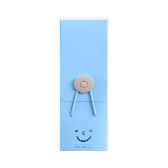 SPOORYYO Colored Plastic Pencil Box, Large Capacity Pencil Case,Smile Button Pencil Box Candy Color Cute Smiling Face Pencil Box