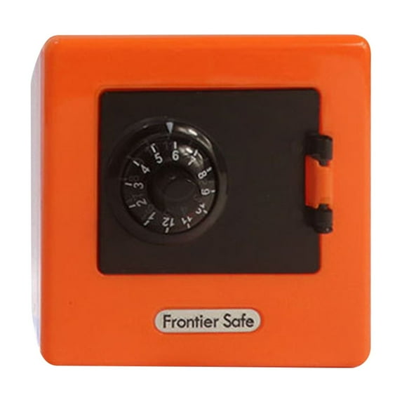 SPOORYYO Combination Lock Money Coin Savings Box - Safe Cash Case Piggy Bank, Holds Over 200 Coins, Independent 2-Code Combination, Includes Space for Accessories, Notes & Cards