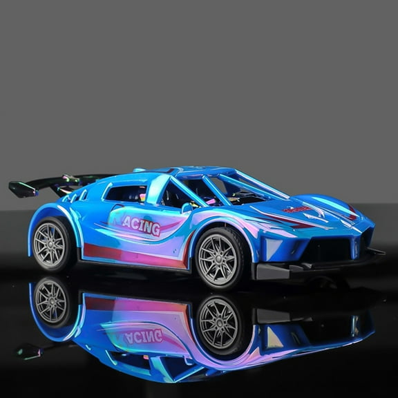 SPOORYYO Cool Racing Simulation Car Ornament, Inertial Power Vehicle With Rubber Wheels, Simulated Tail Fins And Interior, Interactive Play Model