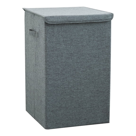 SPOORYYO Cotton Rope Laundry Hamper,Dirty Clothes Bucket With Special Cover Storage Box Fabric Foldable Washable Laundry Basket Cotton Linen Clothes Storage Bucket