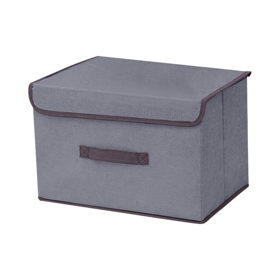 SPOORYYO Cotton and Linen Cloth Covered Storage Box, Clothing and Debris Storage, Household Collapsible Washing Box