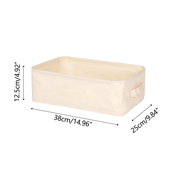 SPOORYYO Cotton and Linen Fabric Clothes Storage Box with Dampproof PE Coating - Foldable Design for Easy Storage in Various Sizes