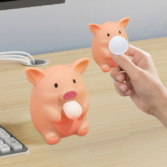 SPOORYYO Crush Pigs Shaped Toys - Washable Soft PVC Decorative Ornaments for Home, School, and Office Stress Relief