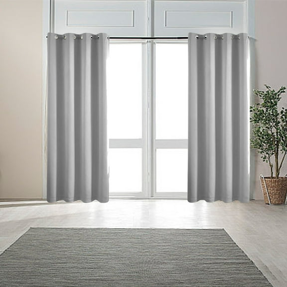 SPOORYYO Curtains Curtain Panel Pair, Elegant Overlay for Bedroom, Blackout and Sound Insulating
