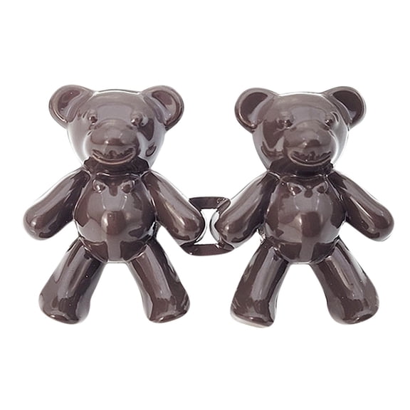 SPOORYYO Cute Bear Metal Waist Button Pins for Jeans, No Sew Adjustable Loose Pants Fix, Easy Installation with Unique Design
