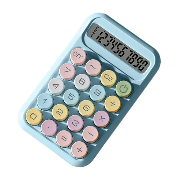 SPOORYYO Cute Calculator - Small and Portable Scientific Calculator for Students, 10-Digit Display with Non-Slip Bottom Pad and Clear Plastic Keys