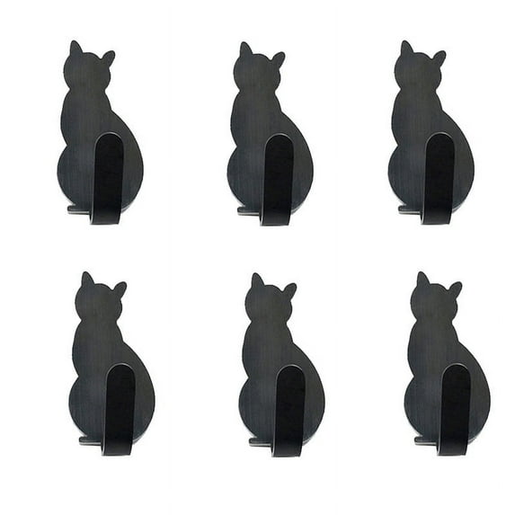 SPOORYYO Cute Pet Shaped Hooks, No Perforated Hooks With Adhesive Hooks Adorable Pet Shaped Hooks with Adhesive Backing, No-perforation Hooks for Home Décor