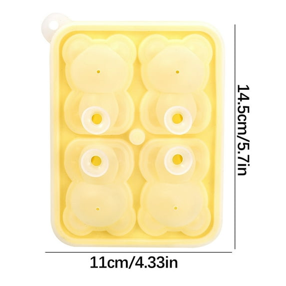 SPOORYYO Cute Teddy Bear Ice Maker - Versatile, Easy-Clean, and Fun for Summer Drinks
