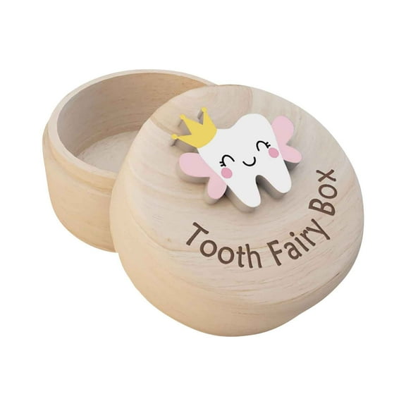 SPOORYYO Cute Wooden Tooth Box for Baby's Lost Teeth - Growth Gift and Keepsake Storage for Boys and Girls