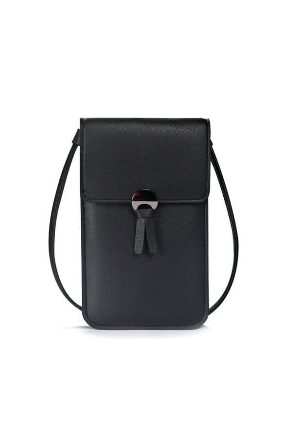 DGS Women Touchscreen Phone Bags Mini Leather Crossbody Handbag, Shoulder Wallet with Credit Card Slots