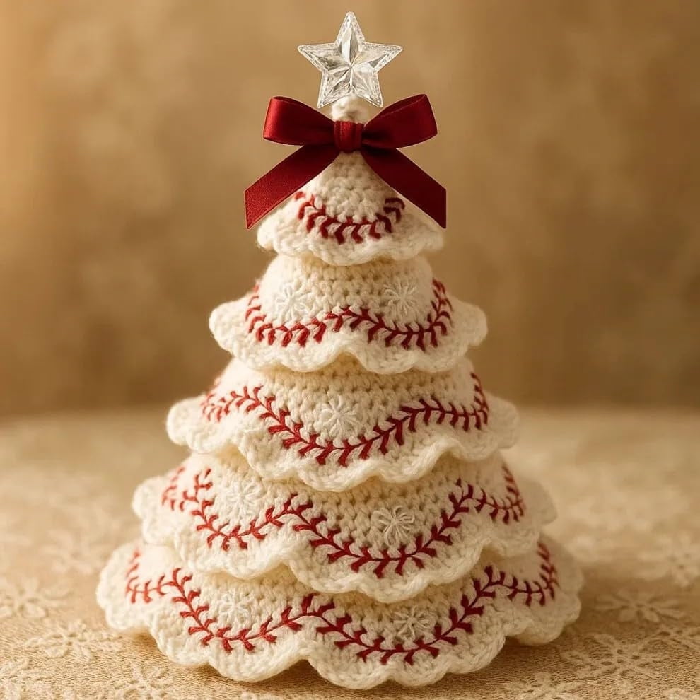 Crochet Football Tree SPOORYYO DIY Football Crochet Christmas Tree Kit, Beginner-Friendly ...