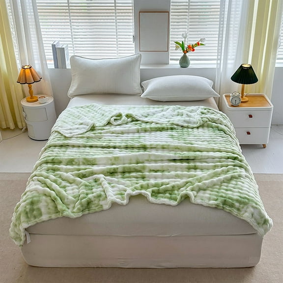 SPOORYYO Dazzling Border Velvet Flannel Blanket, High Grammage Polyester, 100x150cm, Multifunctional