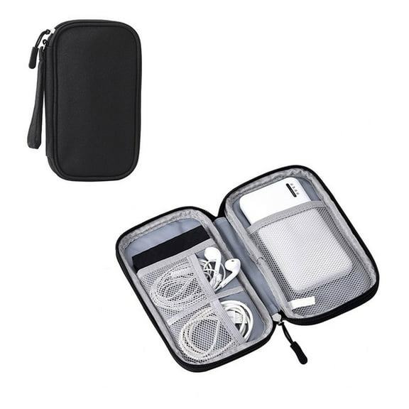 SPOORYYO Digital Accessories Organizer Bag - Multi-Layer Cable Management Pouch for Hard Drives, Power Banks, USBs & Earphones - Dustproof & Water-Resistant