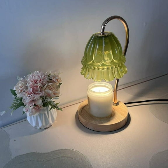 SPOORYYO Dimmable Candle Warmer, Flameless Candle Melter Fits Small And Large Candles, Aromatic Candle Holder For Home Decoration Odor Removal Fire Safe