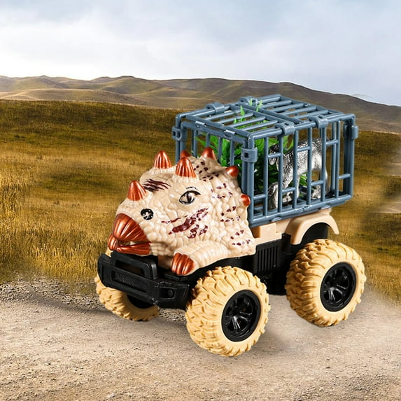 SPOORYYO Dinosaur Transport Vehicle Toy, Engineering Vehicle with Realistic Design, Sturdy ABS Material,with Transport Function
