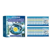 SPOORYYO Dishwasher & Washing Machine Cleaner Tablets - 20pcs Effervescent Formula for Hard Water Stains and Limescale - Fresh Scent